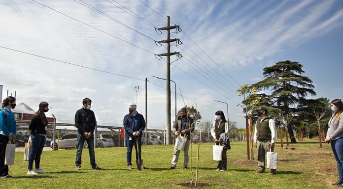 Bayer Zárate: La empresa mostró como está forestando el ingreso a su planta de producción en esta ciudad