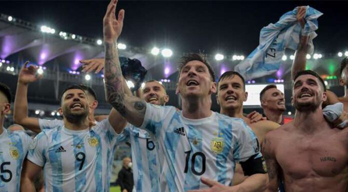 El plantel de Argentina festejó al ritmo de un nuevo hit dedicado a Brasil