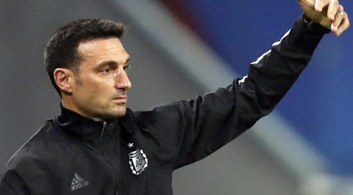 Scaloni: “Messi está bien y, si sigue así, va a jugar”