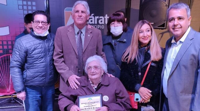 Maria Luisa Bertrans de Barahona: El HCD la declaró Ciudadana Ilustre de Zarate