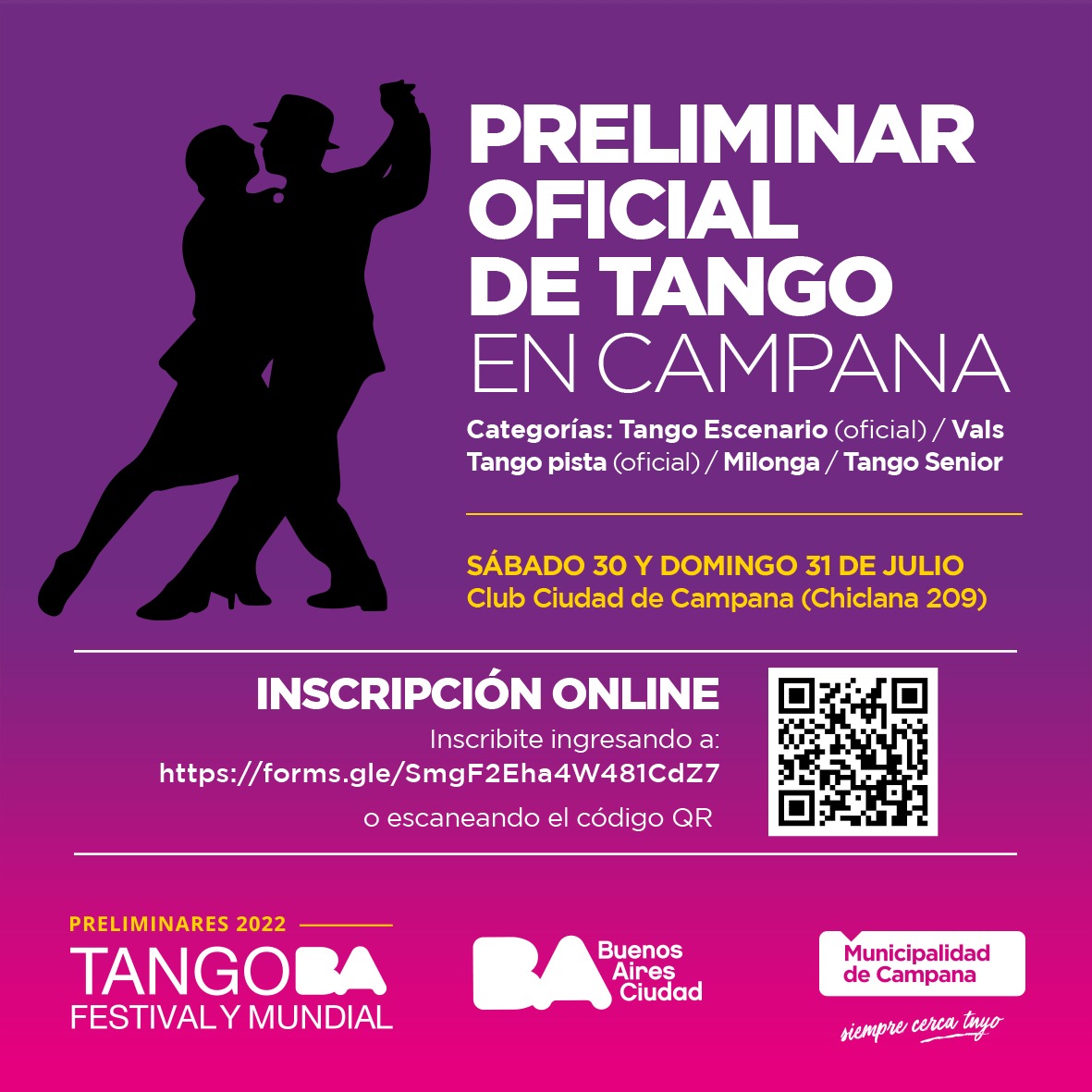 Bailarines De Tango Campana Será Sede Del Pre Mundial De Tango 2022 Los Días 30 Y 31 De Julio