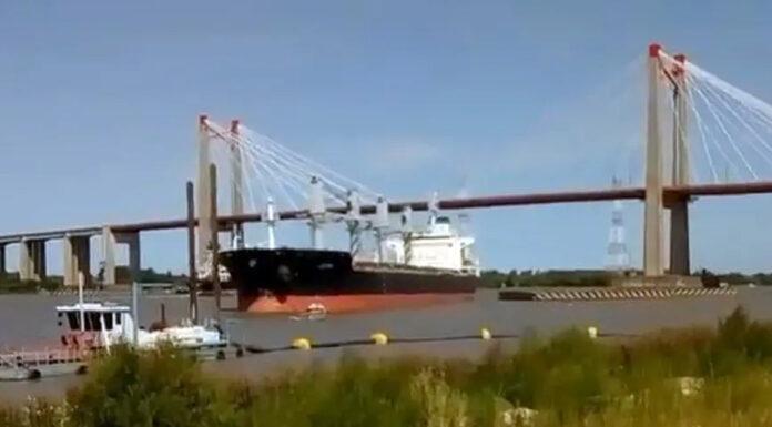 Peritaje del Contrase: Prefectura Naval inspeccionó y peritó la colisión del buque contra el 2do. puente Zárate – Brazo Largo