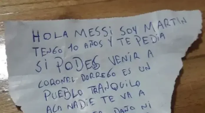 La tierna carta de un nene que invitó a Messi a vivir a su pueblo