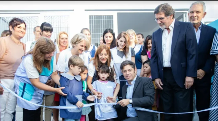 Inicio del ciclo lectivo: Kicillof lo encabezó en La Plata en el marco de la inauguración de un Jardín de Infantes