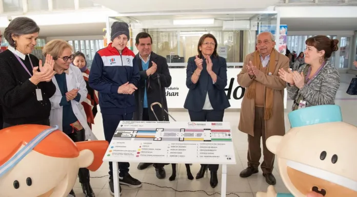 El Garrahan es el primer hospital del país en inaugurar un “mapa” para personas ciegas