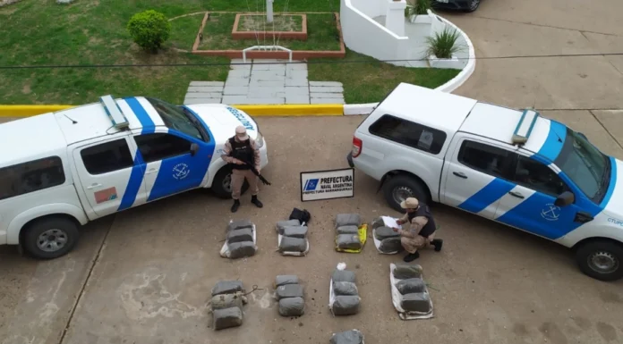 Prefectura incautó más de 80 kilos de marihuana en Barranqueras
