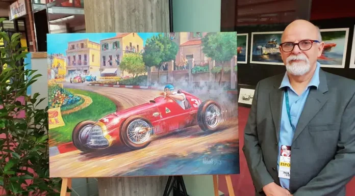 José María Villafuerte: El reconocido artista plástico de automovilismo viene de visita, lo reciben en Toyota