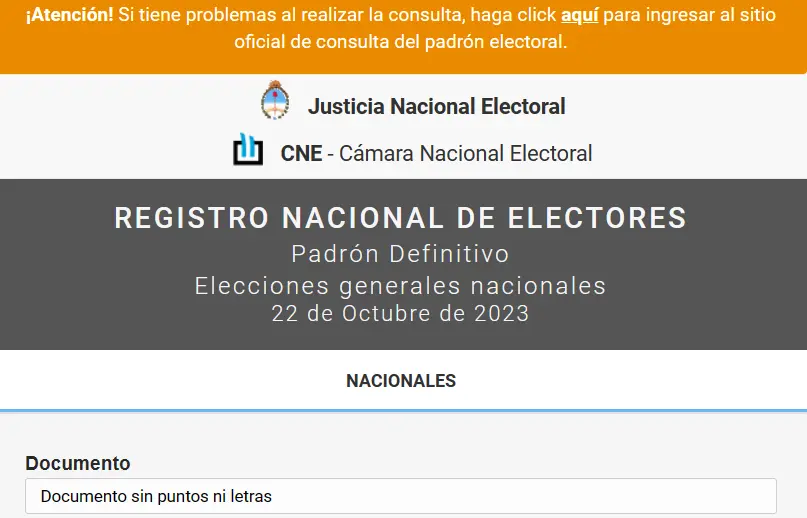 A un mes de las elecciones presidenciales ya se puede consultar el padrón  definitivo - EL DEBATE