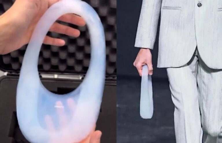 Crean un bolso de aire y vidrio con materiales de la NASA