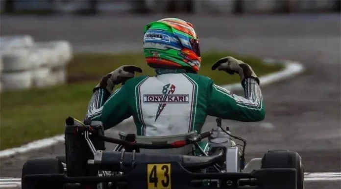 Franco Colapinto hizo de las suyas en el kartódromo de la ciudad de Zárate