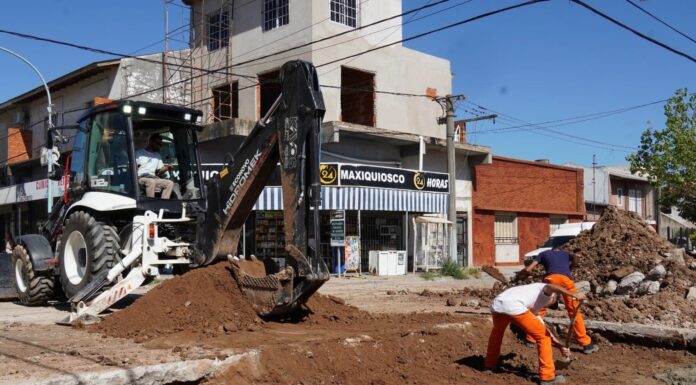 En Zárate se observa el progreso en las obras de reparación vial en la calle Matheu.
