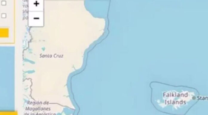 Correo Argentino corrigió un mapa que llamaba “Falkland Islands” a las Malvinas