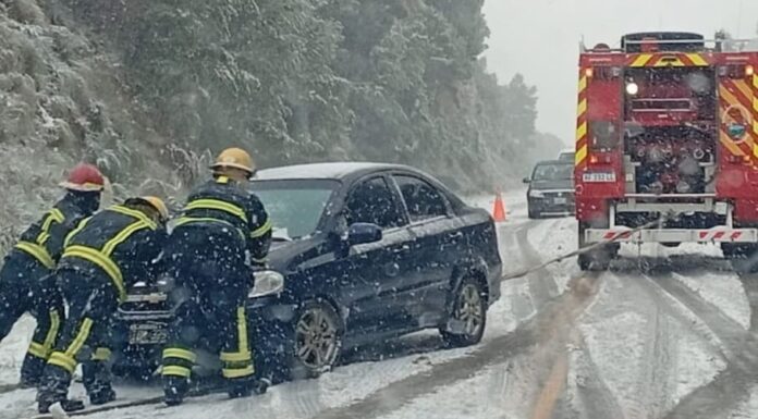 Frío en la provincia: tránsito con mayores recaudos por presencia de nieve y hielo en las rutas