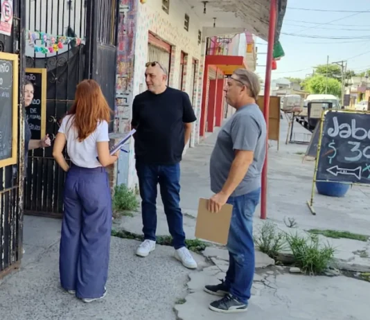 En Zárate, el Municipio relevó comercios en calle Evaristo Carriego y dialogó con vecinos