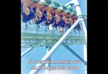 Una montaña rusa del Parque de la Costa se frenó en altura y causó pánico durante 20 minutos