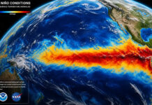La Administración Nacional Oceánica y Atmosférica de EE.UU. confirmó el inicio de El Niño
