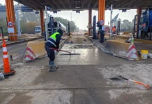 Peaje Zárate: se realizan reparación y obras en el corredor vial con lozas nuevas y mejoras de iluminación en la Ruta 12 y la Ruta 14