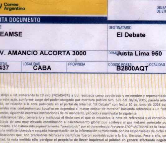 EL DEBATE: FUIMOS INTIMADOS POR CEAMSE Y ACLARAMOS NUESTRA PUBLICACIÓN