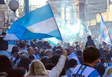 Zárate vivió una fiesta inolvidable tras la clasificación de Argentina a los cuartos de final