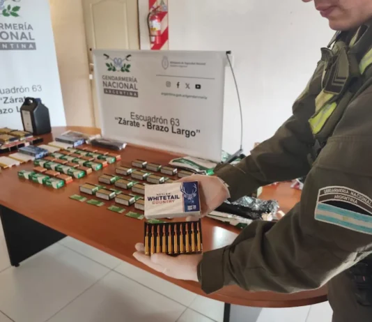 En Zárate: Gendarmería secuestró más de 3.000 municiones ocultas en seis encomiendas