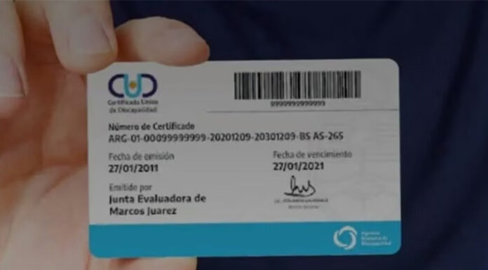 Discapacidad recomendó renovar el CUD cuanto antes